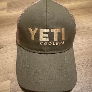 Yeti Olive and Brown Mesh Trucker Hat